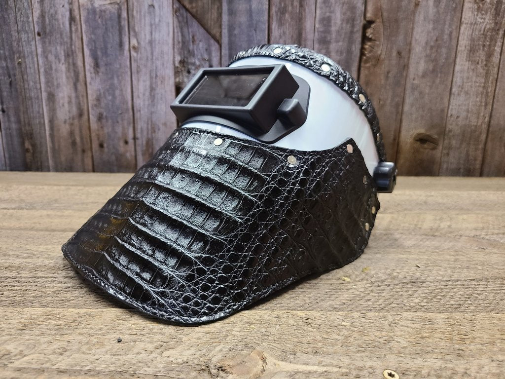 Outlaw Leather - Welding Hood - Black Caiman